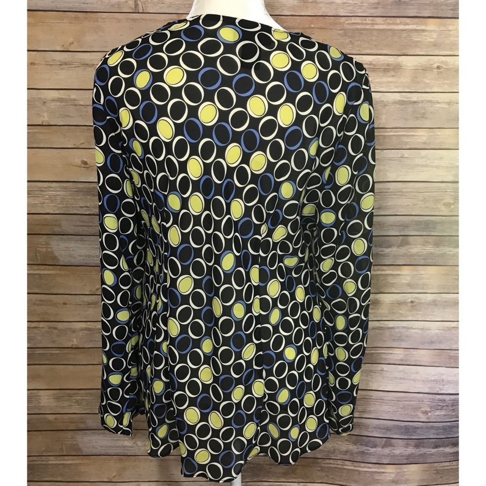 Black Long Sleeve Printed Blouse - Picture 6 of 6